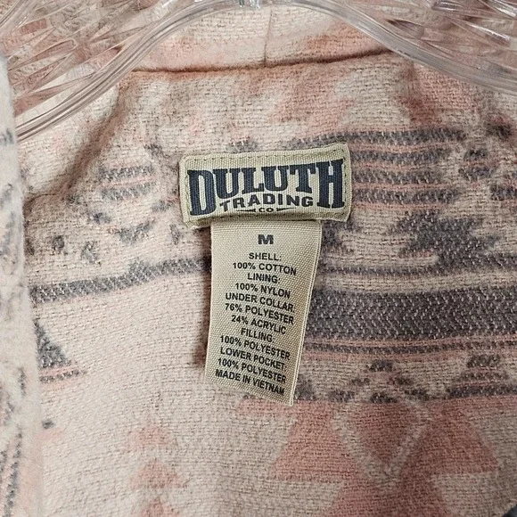 Duluth Trading Co Vest Women's M Southwest Aztec Quilt Lined Button Front 23913 - Picture 5 of 6